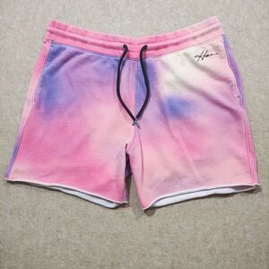 Hollister Pink and Purple Fleece Athletic Tie Dye Shorts #7